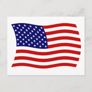 Postal de la bandera de los Estados Unidos de Amér