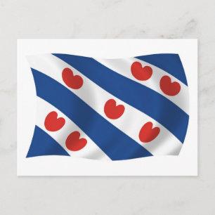 Postal de la bandera de los frisones