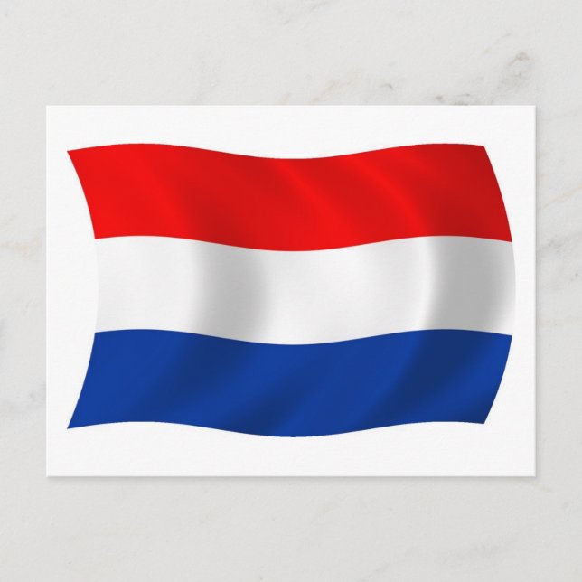 Postal de la bandera de los Países Bajos (Anverso)