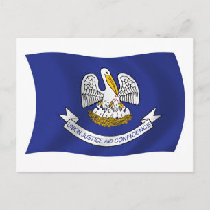 Postal de la bandera de Luisiana