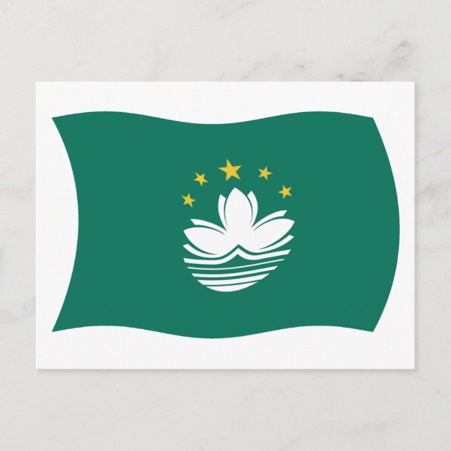 postal de la bandera de Macao (Anverso)