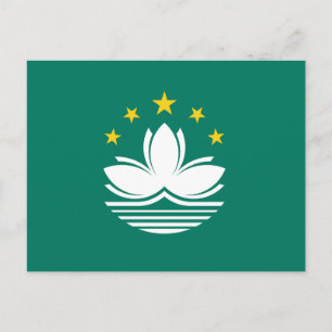 postal de la bandera de Macao