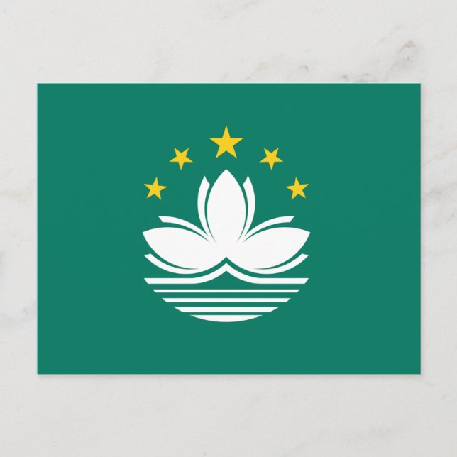 postal de la bandera de Macao (Anverso)