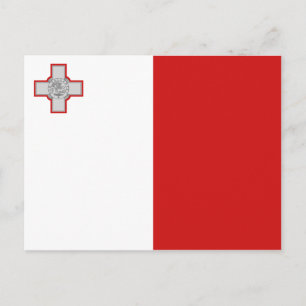 postal de la bandera de Malta