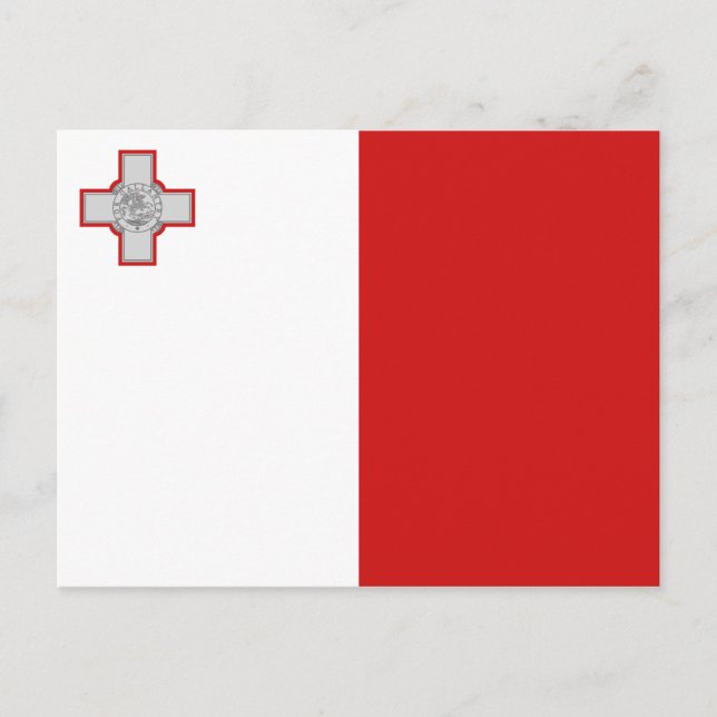 postal de la bandera de Malta (Anverso)