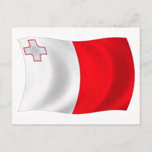 postal de la bandera de Malta