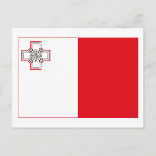 postal de la bandera de Malta (luz)