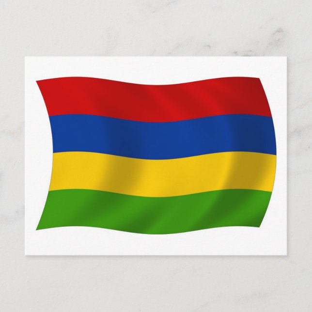 Postal de la bandera de Mauricio (Anverso)