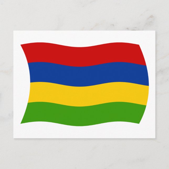 postal de la bandera de Mauricio (Anverso)