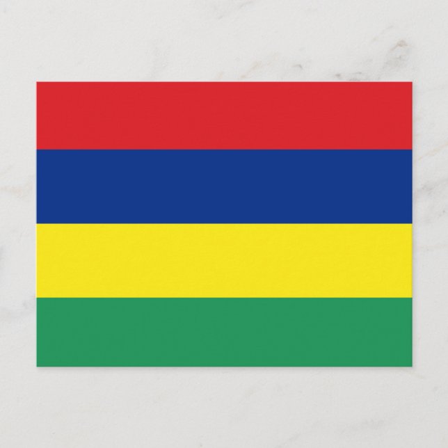 postal de la bandera de Mauricio (Anverso)