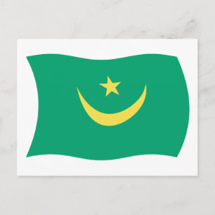 Postal de la bandera de Mauritania