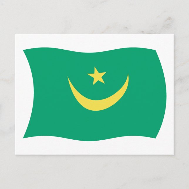 Postal de la bandera de Mauritania (Anverso)