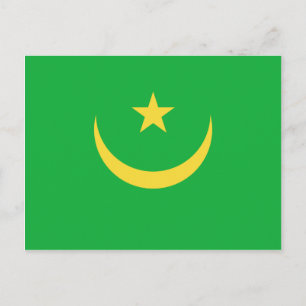 postal de la bandera de Mauritania