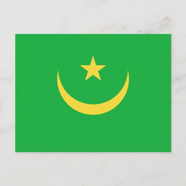 postal de la bandera de Mauritania (Anverso)