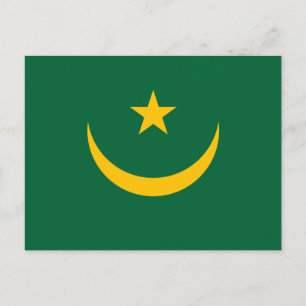 postal de la bandera de Mauritania