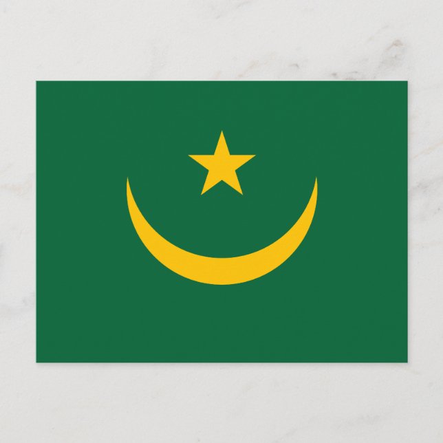 postal de la bandera de Mauritania (Anverso)
