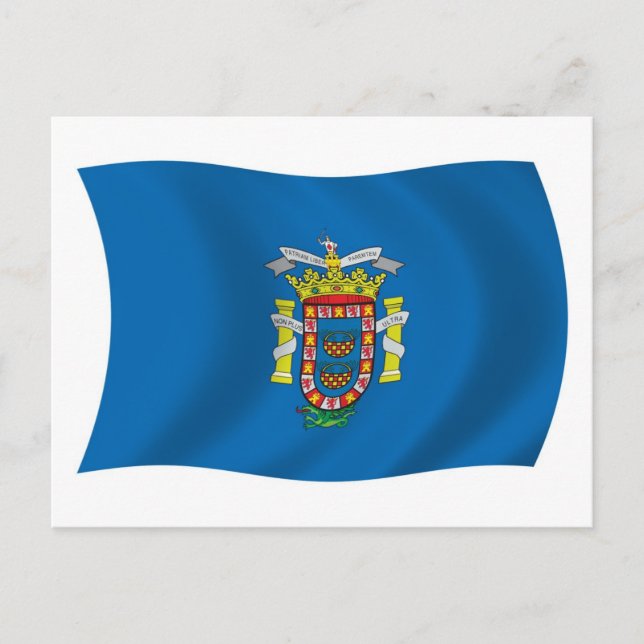 Postal de la bandera de Melilla (Anverso)