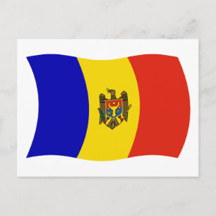 Postal de la bandera de Moldavia
