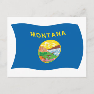 Postal de la bandera de Montana