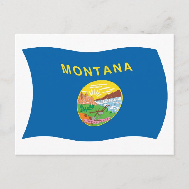 Postal de la bandera de Montana (Anverso)