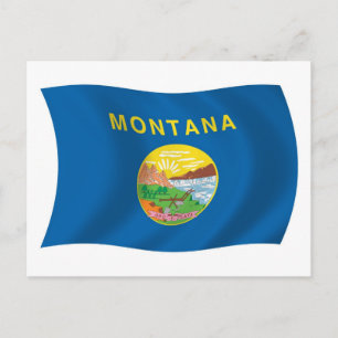 Postal de la bandera de Montana