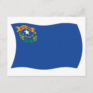 Postal de la bandera de Nevada