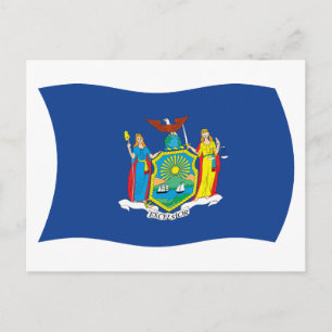 Postal de la bandera de Nueva York