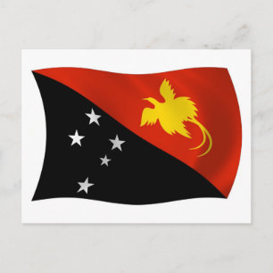 Postal de la bandera de Papúa Nueva Guinea