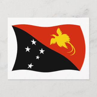 Postal de la bandera de Papúa Nueva Guinea