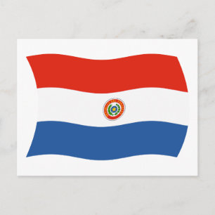 Postal de la bandera de Paraguay