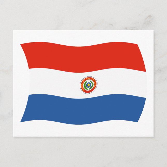 Postal de la bandera de Paraguay (Anverso)