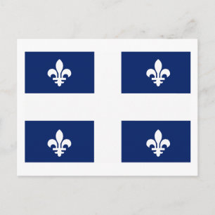 Postal de la bandera de Quebec (provincia)