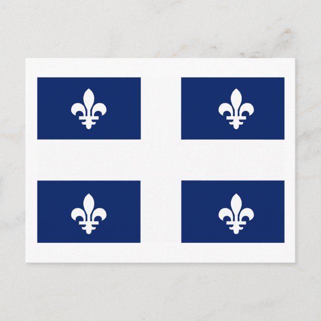 Postal de la bandera de Quebec (provincia) (Anverso)