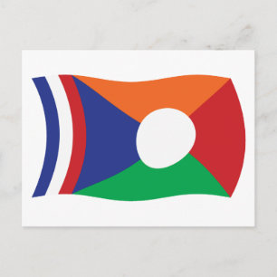 Postal de la bandera de Reunión