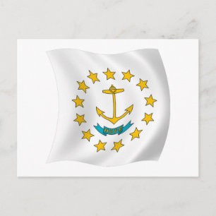 Postal de la bandera de Rhode Island