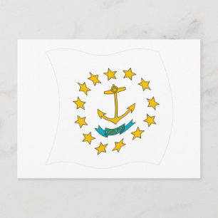 Postal de la bandera de Rhode Island