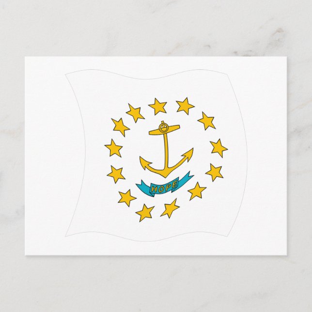 Postal de la bandera de Rhode Island (Anverso)