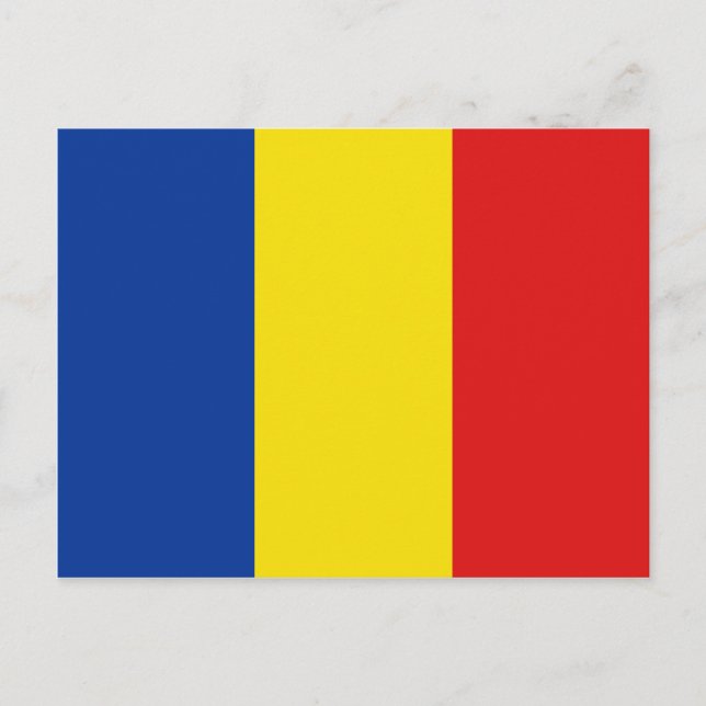 Postal de la bandera de Rumania (Anverso)