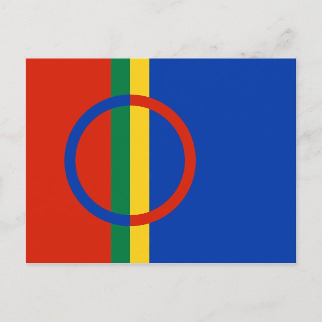 postal de la bandera de Sami (Anverso)