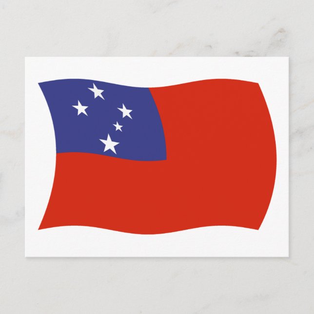 Postal de la bandera de Samoa (Anverso)
