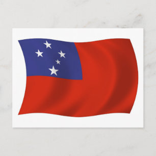Postal de la bandera de Samoa
