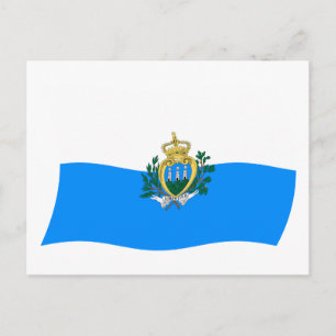 Postal de la bandera de San Marino
