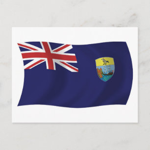 Postal de la bandera de Santa Elena