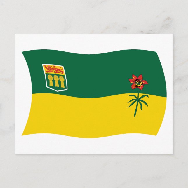 Postal de la bandera de Saskatchewan (Anverso)
