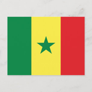 Postal de la bandera de Senegal (senegalés)