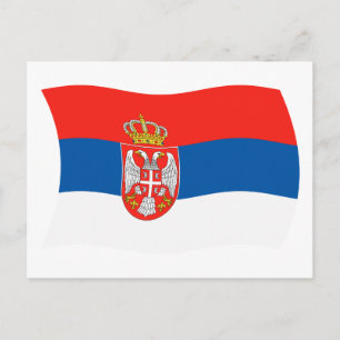 Postal de la bandera de Serbia
