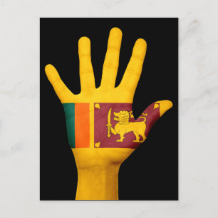 postal de la bandera de Sri Lanka