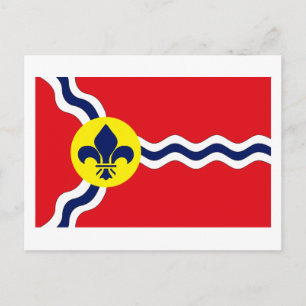 postal de la bandera de St. Louis