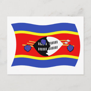Postal de la bandera de Suazilandia