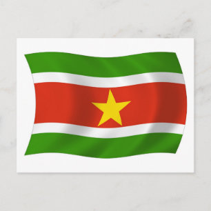Postal de la bandera de Surinam